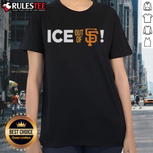 Official ICE Out Of SF San Francisco Ladies Tee featuring stylish design and vibrant colors for casual wear.