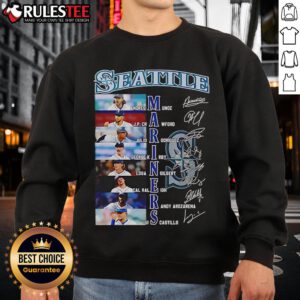Alt Text: Official Seattle Mariners 2025 Signature Sweatshirt featuring team logo and stylish design for fans.
