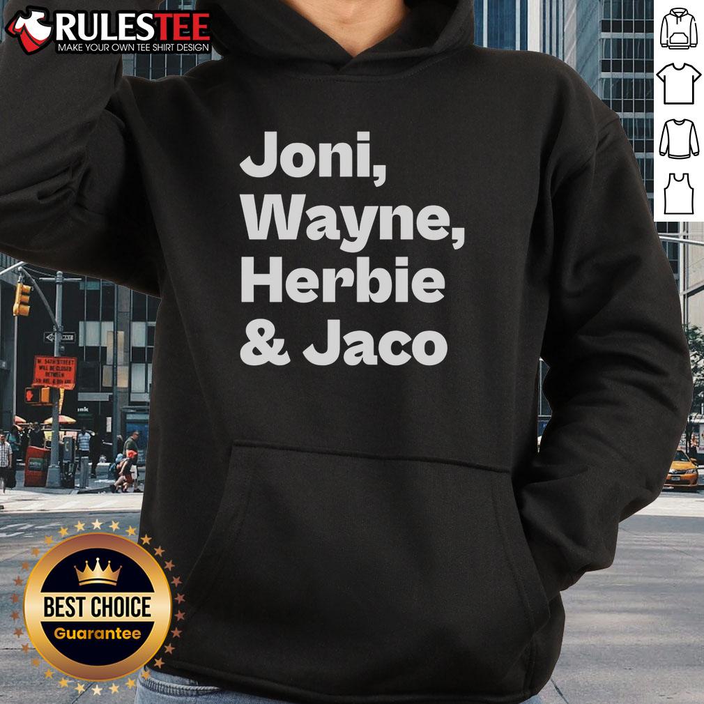 Premium Joni Wayne Herbie and Jaco Hoodie featuring a stylish design and high-quality fabric, perfect for jazz fans.