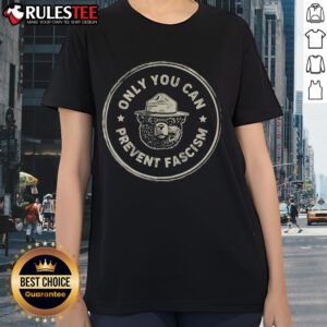 Premium Vintage Resist Only You Can Prevent Fascism Ladies Tee with stylish design and empowering message for women.