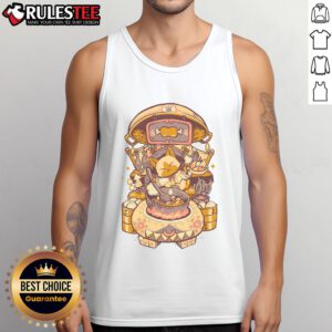 Pretty Monster Hunter Cooking Tank Top featuring a vibrant design perfect for fans of gaming and cooking.