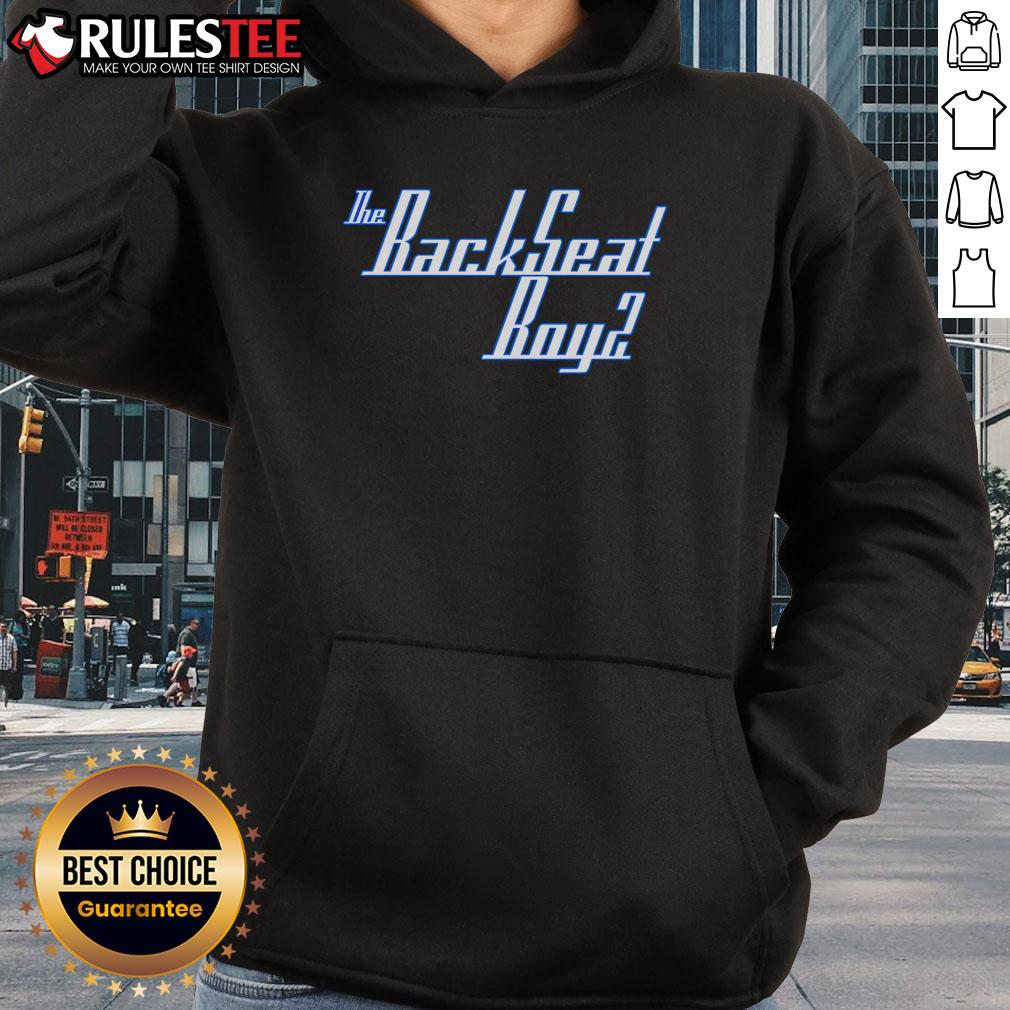 Top The Backseat Boyz Letter Hoodie in black, showcasing trendy streetwear style with bold lettering design.