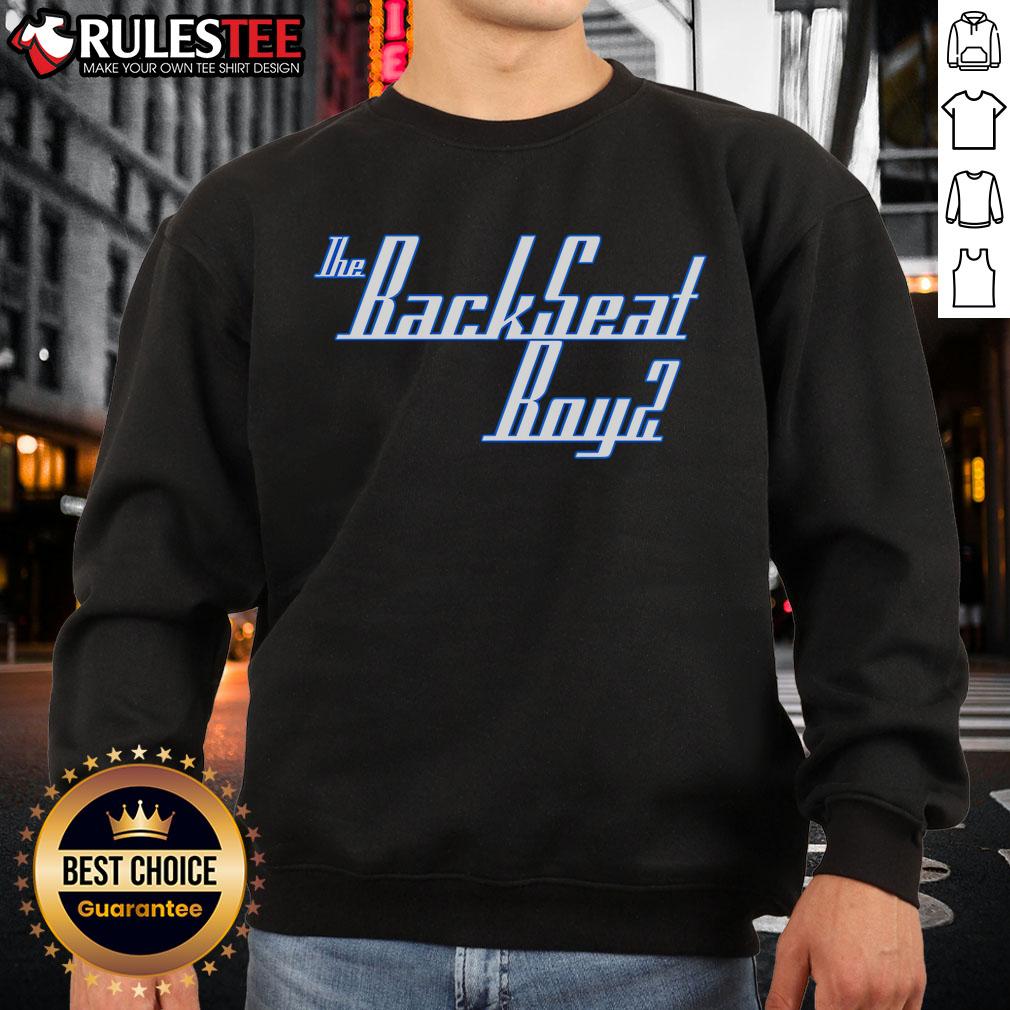Top The Backseat Boyz Letter Sweatshirt featuring vibrant graphics and a cozy fit, perfect for casual streetwear style.