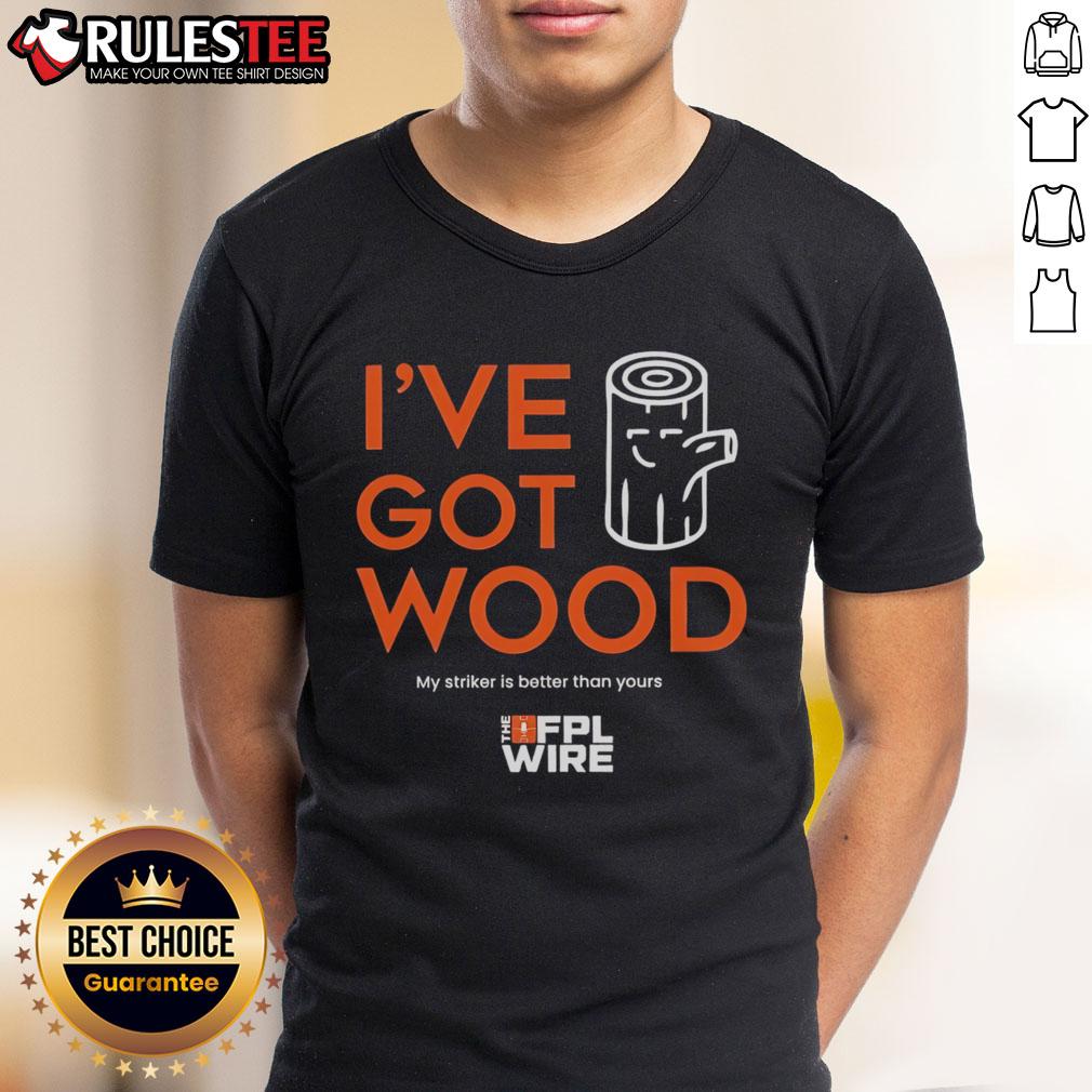 Alt Text: Awesome I've Got Wood My Striker Is Better Than Yours T-Shirt featuring a bold graphic design for sports enthusiasts.