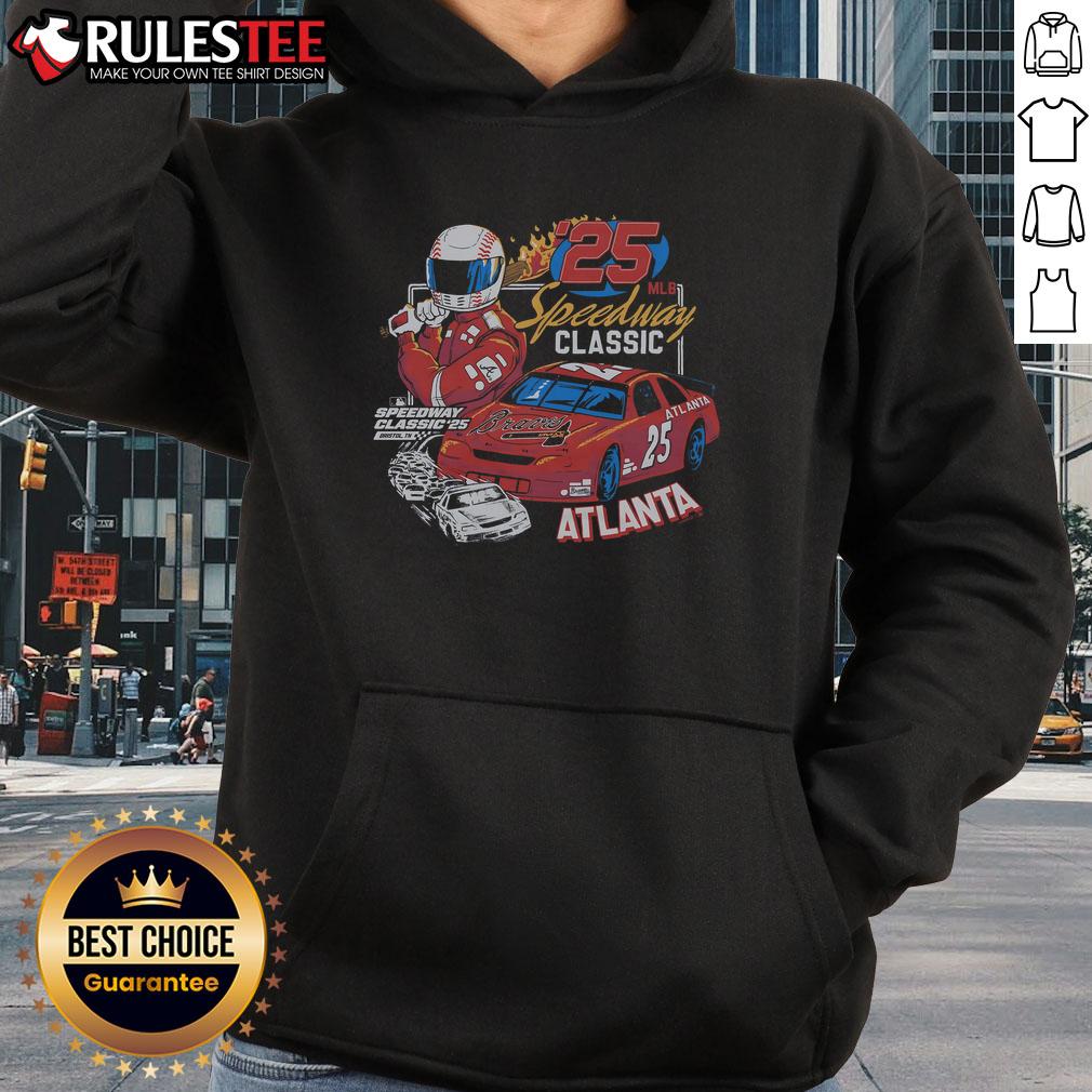 Awesome MLB Speedway Classic 2025 Atlanta Braves hoodie featuring team logo and vibrant colors for fans.