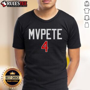 Awesome MVPete 4 Pete Crow-Armstrong T-Shirt featuring vibrant graphics and a stylish design for baseball fans.
