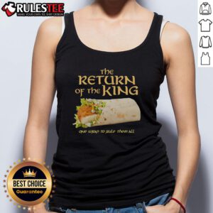 Alt Text: Awesome The Return Of The King chicken wrap tank top featuring a bold design inspired by epic fantasy themes.