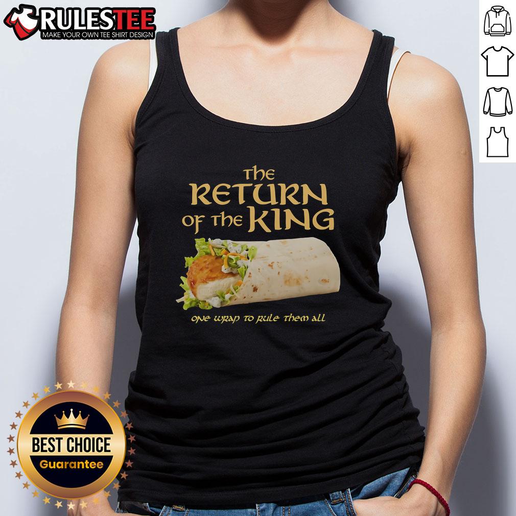 Alt Text: Awesome The Return Of The King chicken wrap tank top featuring a bold design inspired by epic fantasy themes.