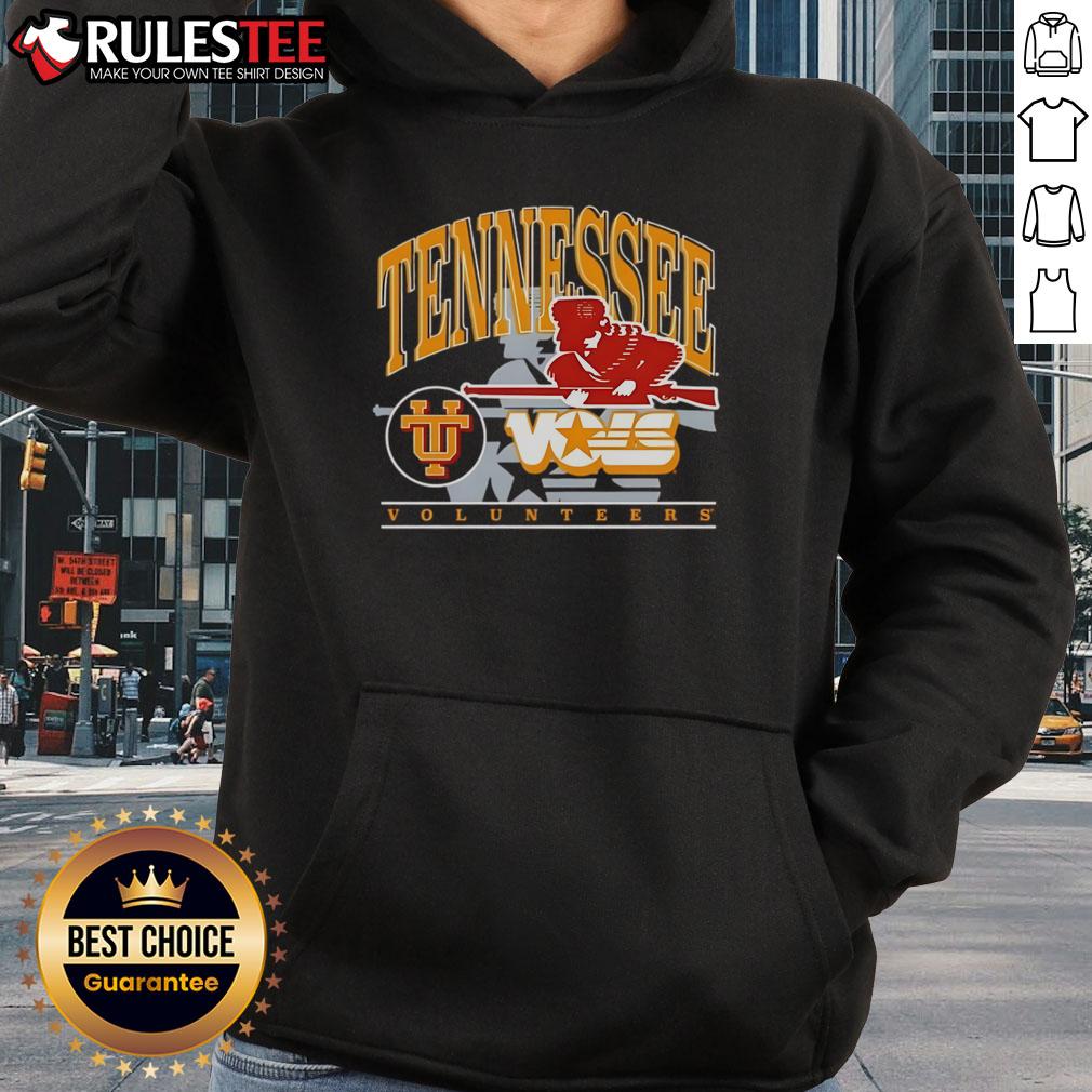 University of Tennessee Volunteers hoodie displayed on a mannequin, showcasing vibrant orange color and logo.