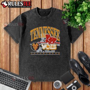 Alt Text: Awesome University of Tennessee Volunteers washed t-shirt featuring the iconic orange and white colors and logo.