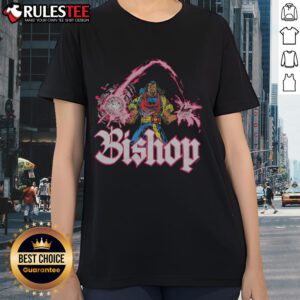 Awesome X-Men Bishop Ladies Tee featuring a vibrant design of Bishop, perfect for comic fans and stylish women.