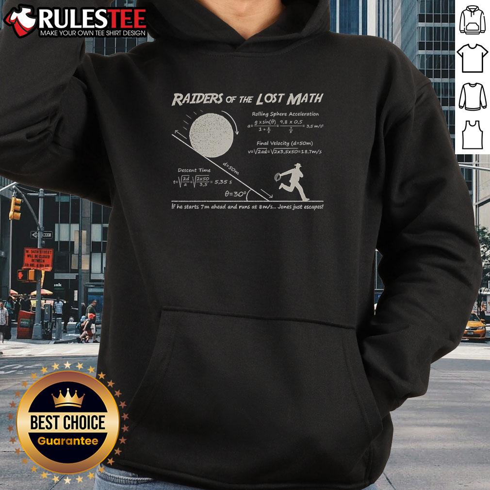 Funny Raiders of the Lost Math Hoodie featuring a humorous design perfect for math enthusiasts and fans of adventure.