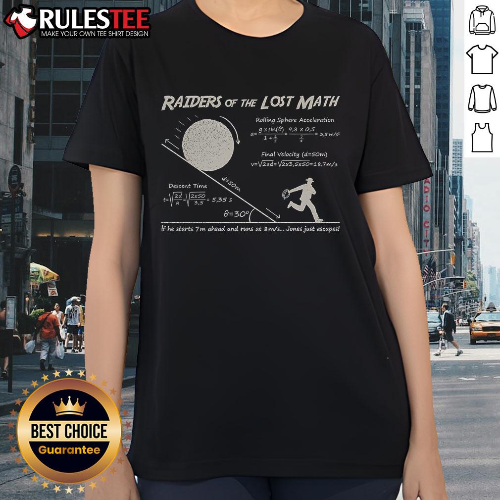 Funny Raiders of the Lost Math Ladies Tee featuring a humorous design perfect for math lovers and fans of adventure.