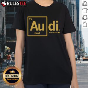 Good Audi Crooks Gold Ladies Tee featuring stylish design and premium fabric for a fashionable look.