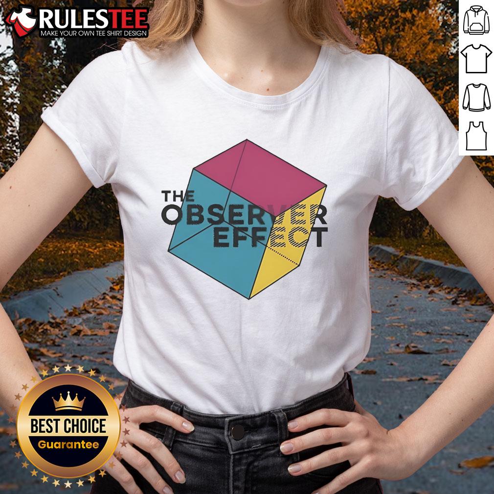 Good Bluecoats The Observer Effect Tour ladies tee featuring vibrant design and stylish fit for fans of the Bluecoats.