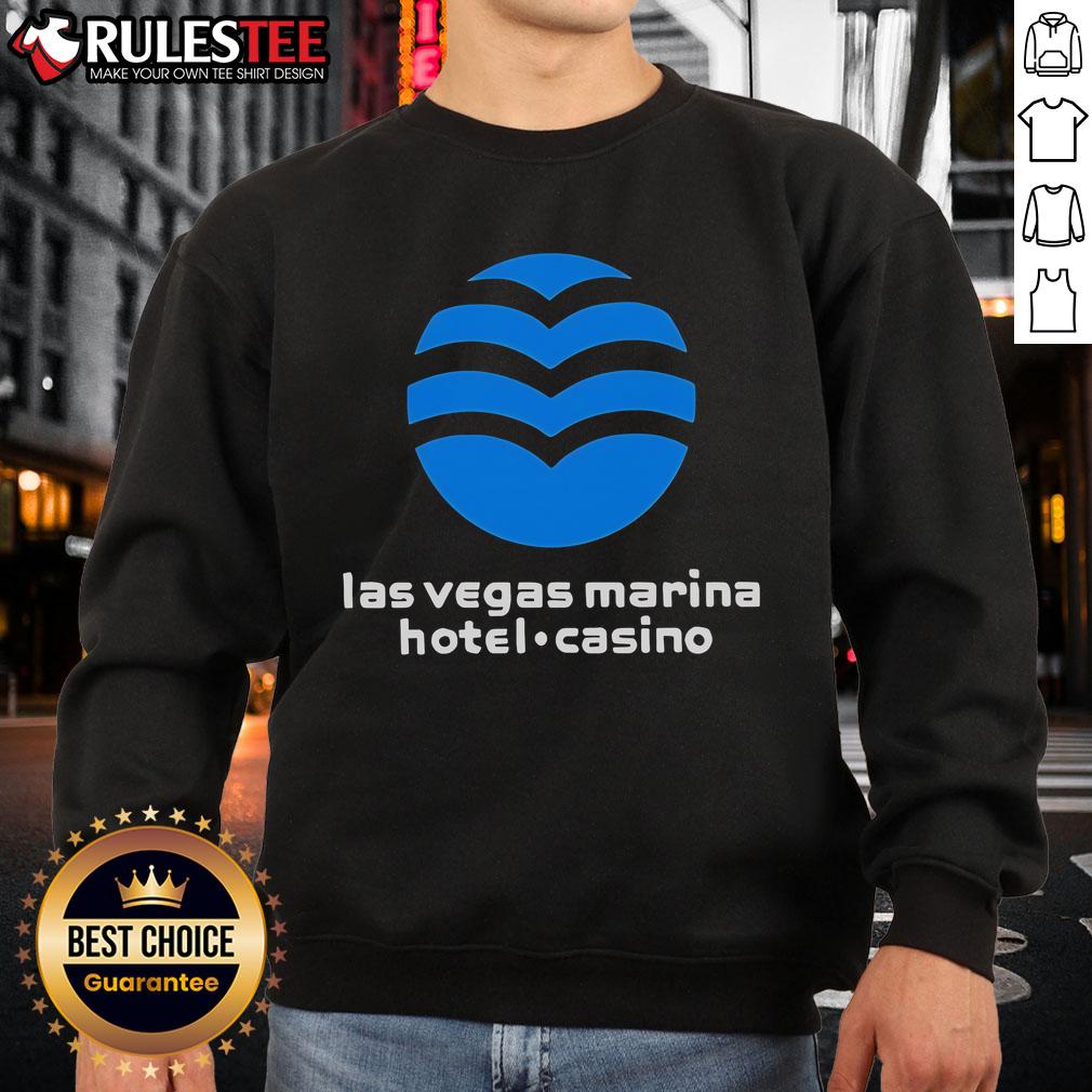 Alt Text: Cozy Good Las Vegas Marina Hotel Casino sweatshirt featuring a stylish design, perfect for fans and visitors.