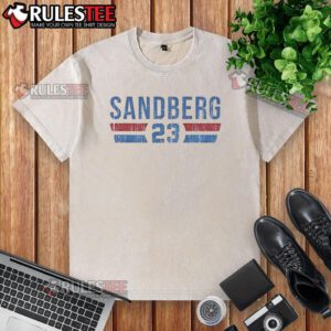 Good Ryne Sandberg Forever 23 washed t-shirt featuring a retro design, perfect for baseball fans and vintage apparel lovers.