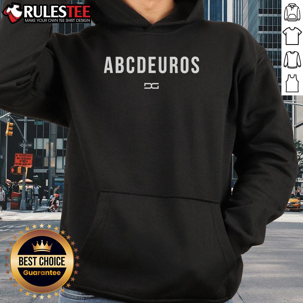 Official ABCDEuros hoodie in black featuring logo on front, perfect for stylish comfort and casual wear.
