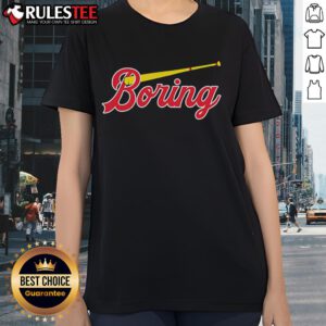 Official Boring Chicago Cubs Ladies Tee featuring team logo and comfortable fit for female fans.