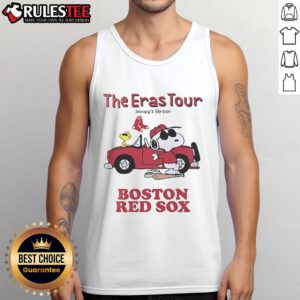 Official Boston Red Sox The Eras Tour Snoopy Tank Top featuring vibrant graphics and a stylish design for fans.