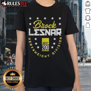Official Brock Lesnar UFC 200 Heavyweight Division Ladies Tee featuring bold graphics and comfortable fit for fans.