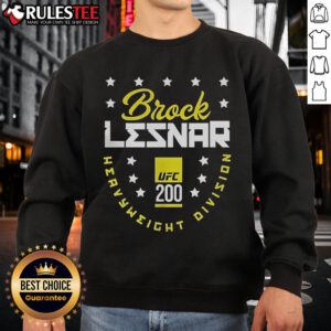Official Brock Lesnar UFC 200 Heavyweight Division sweatshirt featuring bold graphics and comfortable fit for fans.