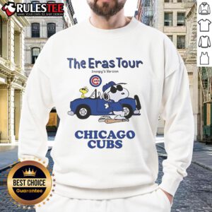 Alt Text: Official Chicago Cubs The Eras Tour Snoopy Sweatshirt featuring vibrant graphics and cozy design for fans.