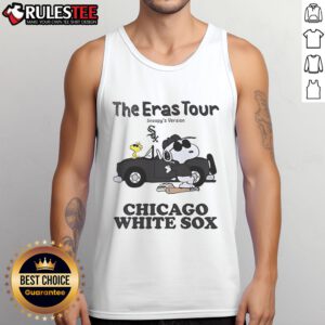 Alt Text: Official Chicago White Sox The Eras Tour Snoopy tank top featuring a stylish design and team logo for fans.