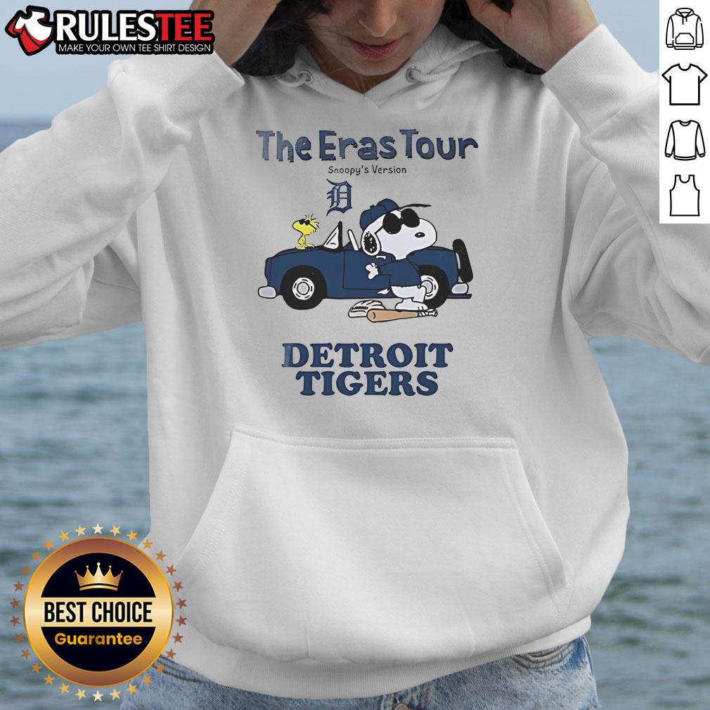 Alt Text: Official Detroit Tigers The Eras Tour Snoopy Hoodie featuring vibrant graphics and team colors for fans.