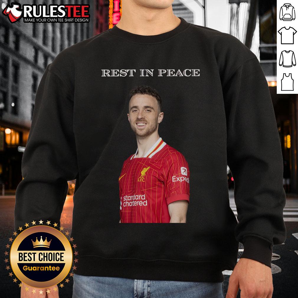 Official Diogo Jota Rest In Peace Sweatshirt featuring a stylish design honoring the football star's legacy.