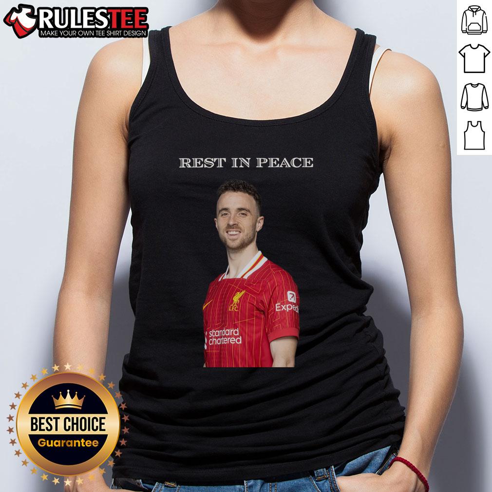 Diogo Jota Rest In Peace tank top featuring a stylish design, perfect for fans honoring the football star's legacy.