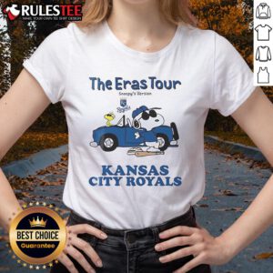 Official Kansas City Royals The Eras Tour Snoopy ladies tee featuring a stylish design perfect for fans.