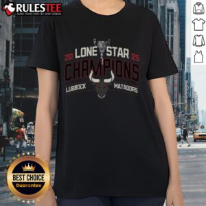 Official Lubbock Matadors 2025 Lone Star Champions ladies tee showcasing team pride and stylish design.