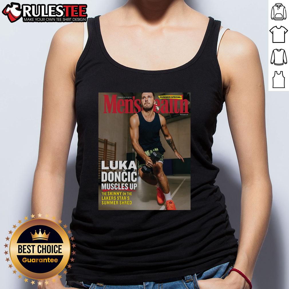 Luka Doncic showcases his muscles in a stylish tank top while gearing up against the Lakers this summer.