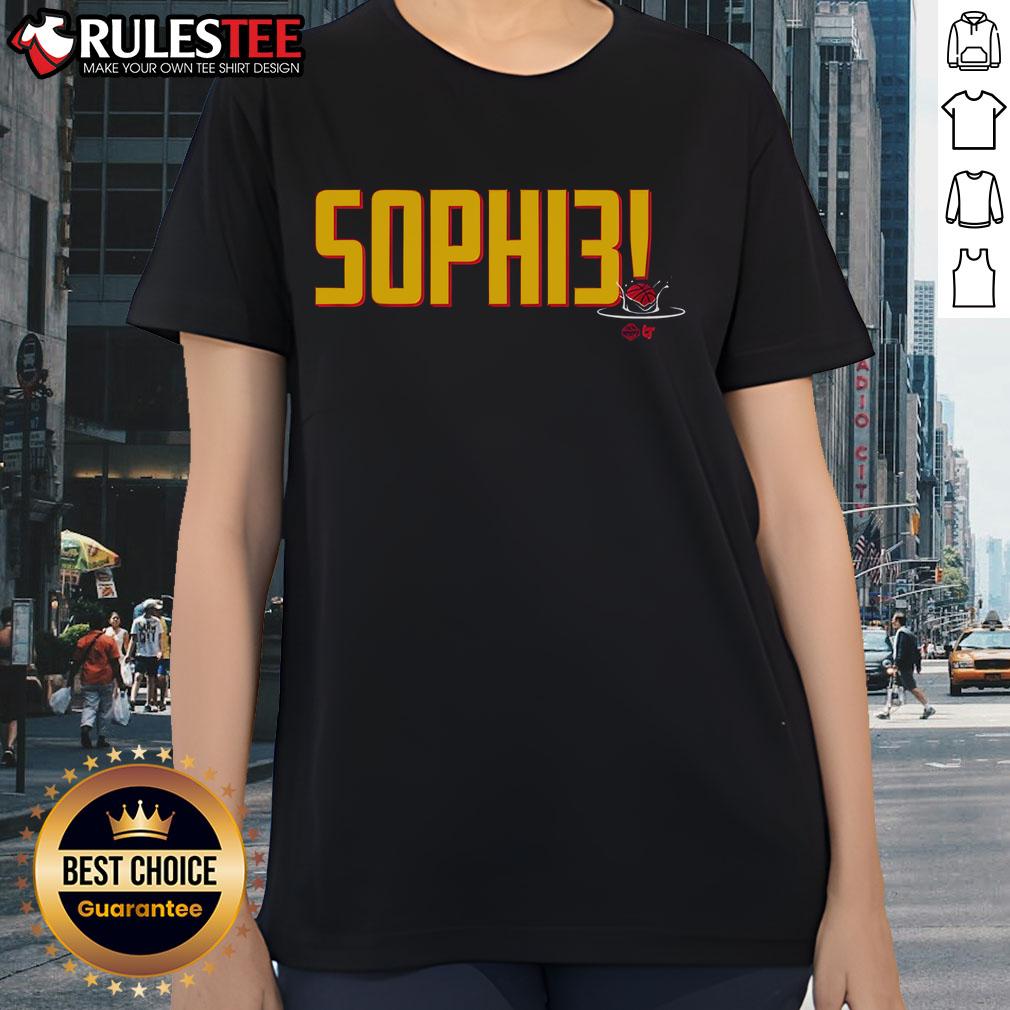 Official Sophie Cunningham Indiana SOPHI3 Ladies Tee featuring stylish design and comfortable fit for fans.
