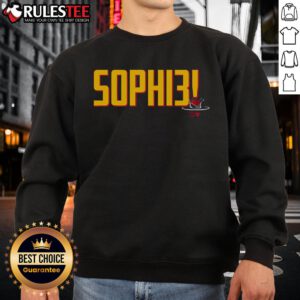 Official Sophie Cunningham Indiana SOPHI3 Sweatshirt in navy blue, featuring logo and sporty design for fans and athletes.