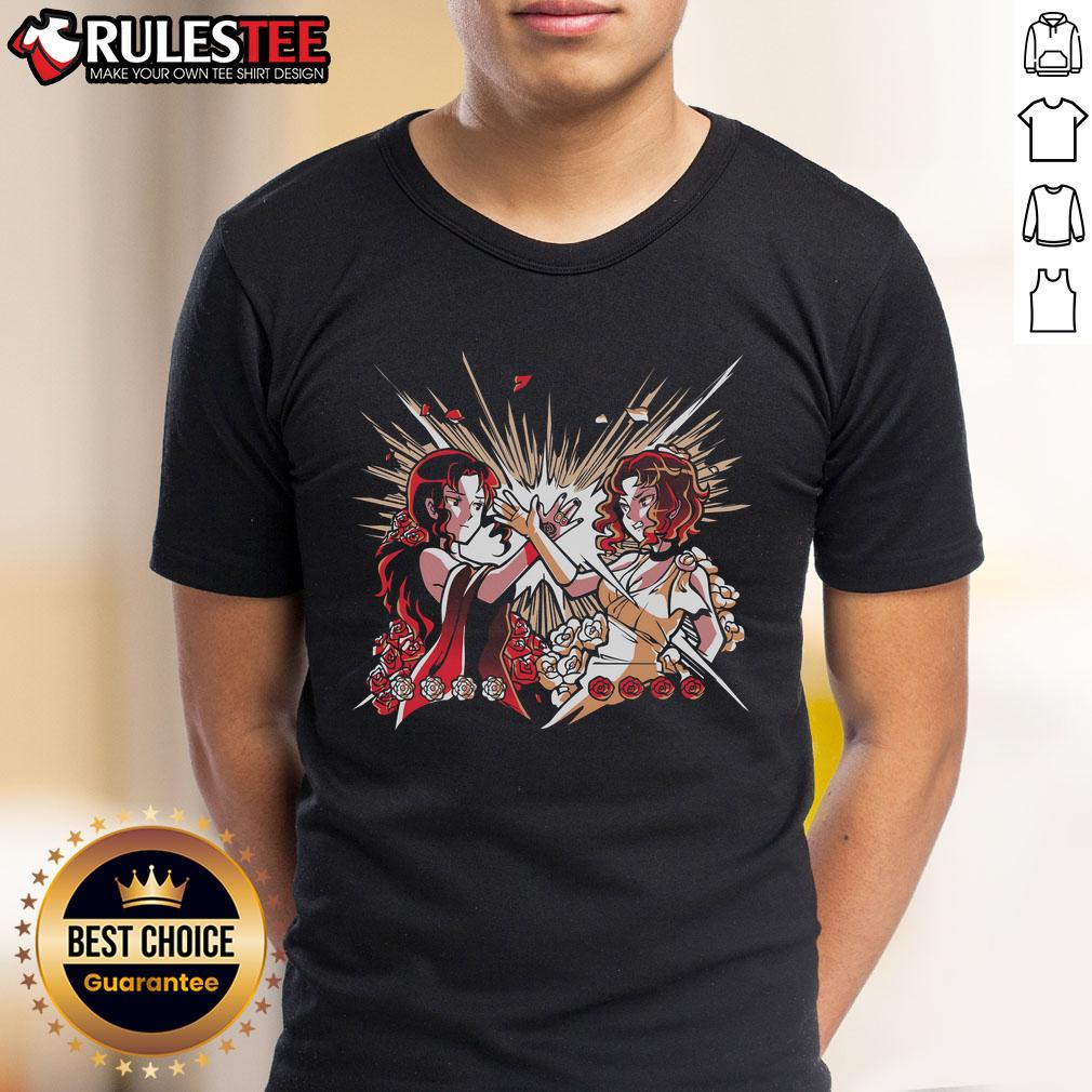 Premium Rose & Camellia T-Shirt featuring a floral design, perfect for casual wear and nature lovers.