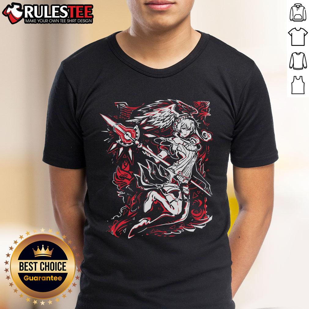 Pretty Over The Shoulder Angel Warrior SGDQ 2025 T-Shirt featuring a vibrant design and stylish fit for gaming enthusiasts.