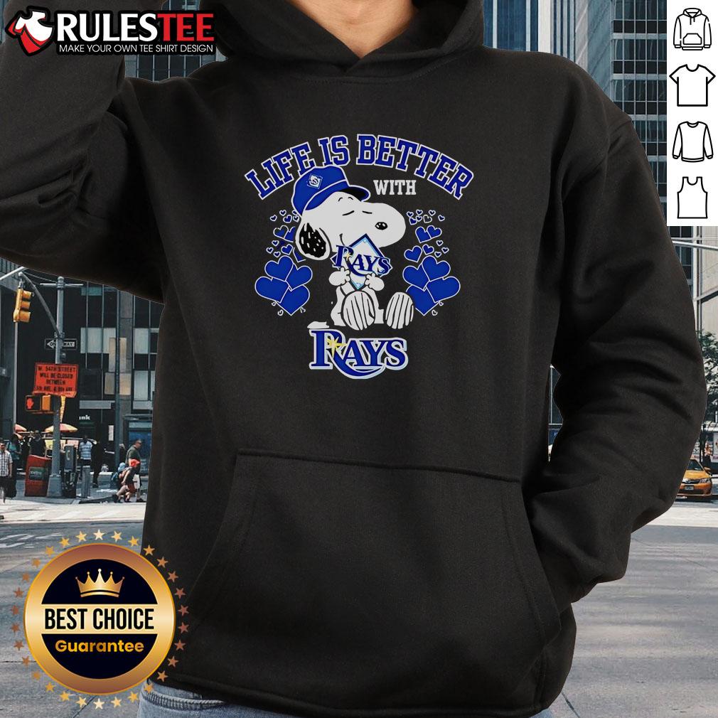 Alt Text: Top Snoopy Life Is Better With Rays Hoodie featuring a vibrant Snoopy graphic and cozy design for casual wear.