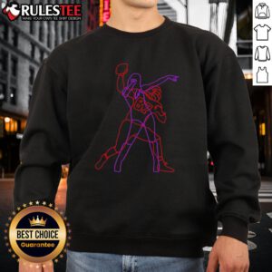 Awesome Neon Lights Duo Football No. 87 Sweatshirt featuring vibrant colors and stylish design for sports enthusiasts.