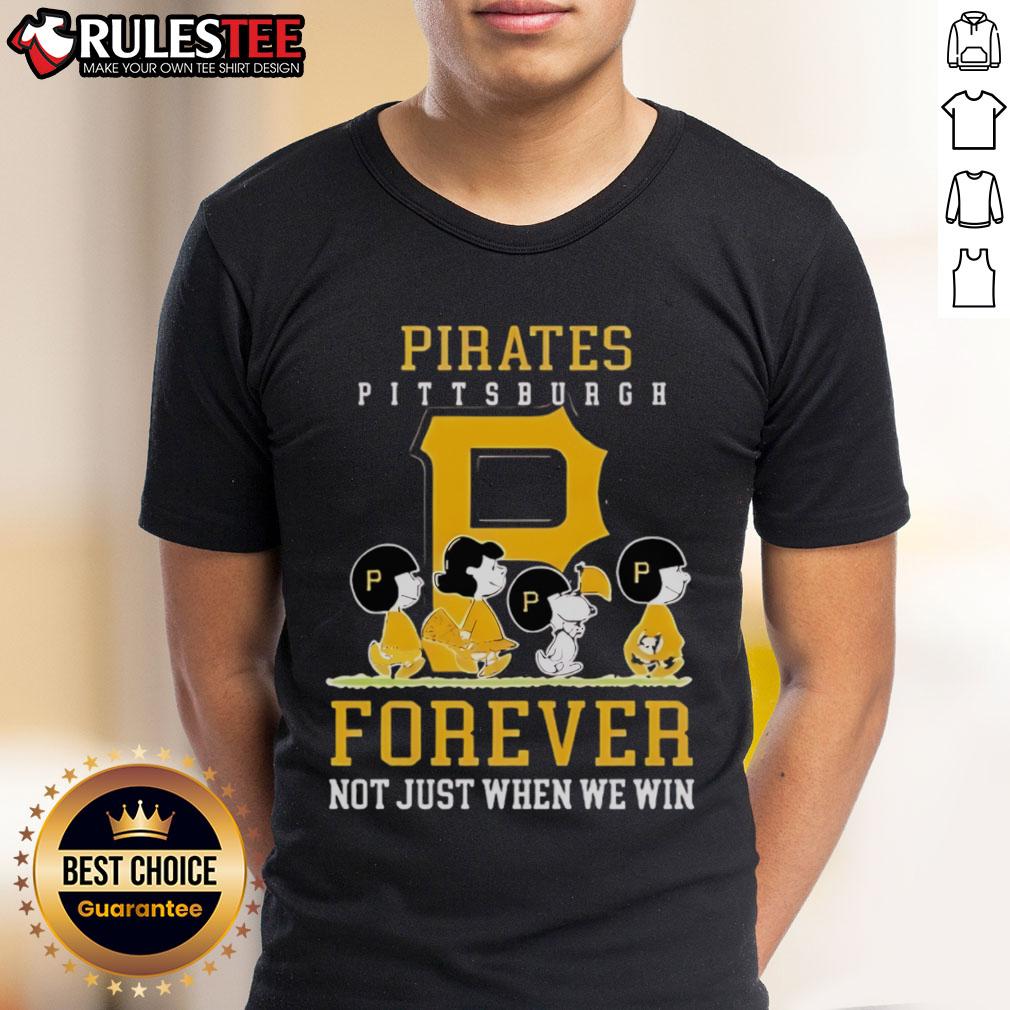 Awesome Peanuts Charlie Brown Snoopy Pittsburgh Pirates Baseball T-Shirt celebrating fandom, not just winning.