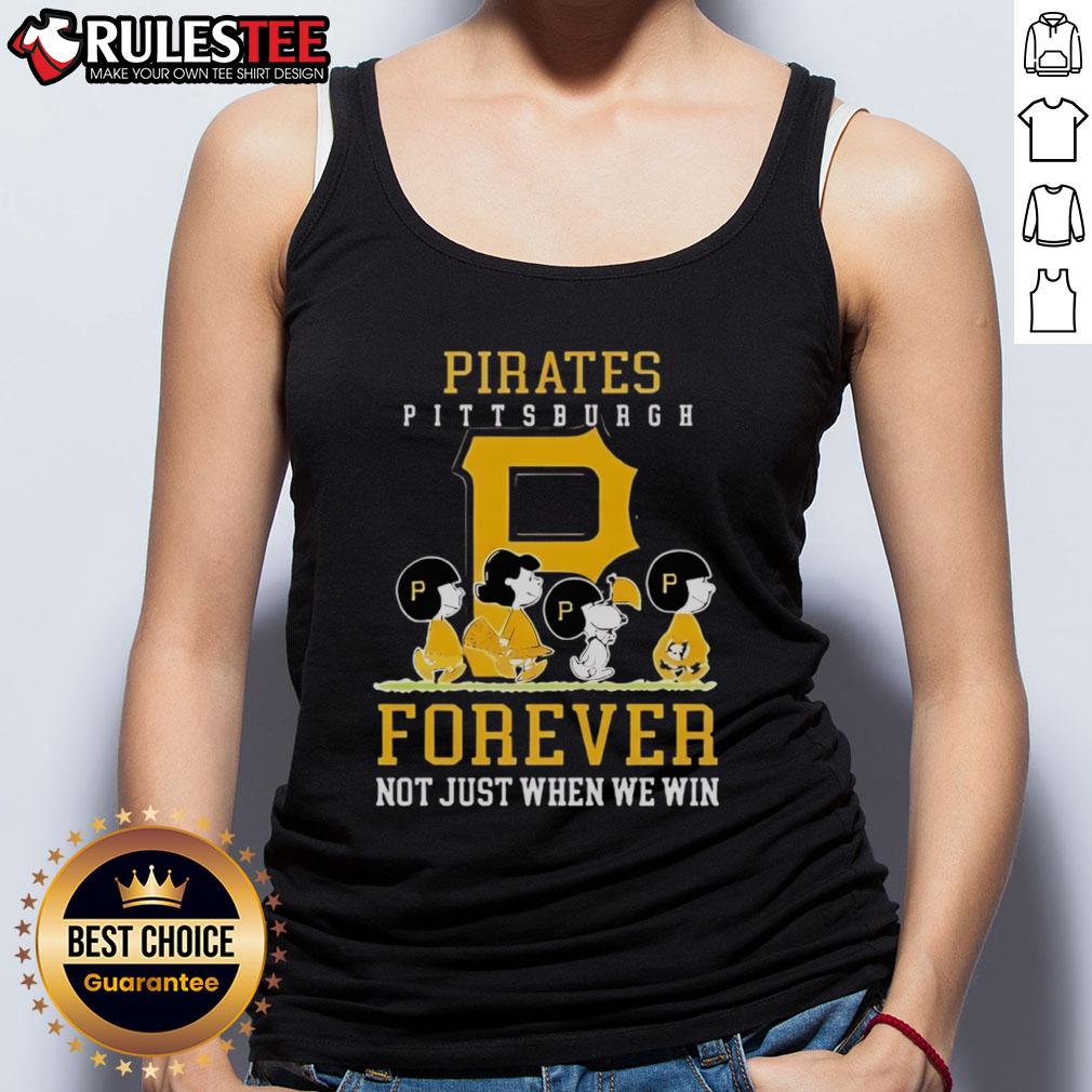 Awesome Peanuts Charlie Brown Snoopy Pittsburgh Pirates baseball tank top, perfect for fans celebrating every game day.