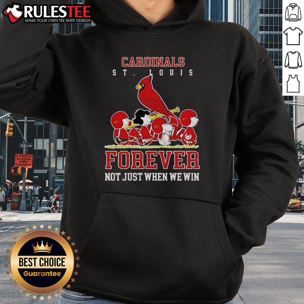 Awesome Peanuts Charlie Brown Snoopy hoodie featuring St. Louis Cardinals baseball design, perfect for fans year-round.