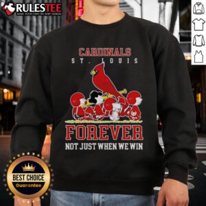 Awesome Peanuts Charlie Brown Snoopy St. Louis Cardinals sweatshirt - perfect for fans, celebrating baseball all year round.