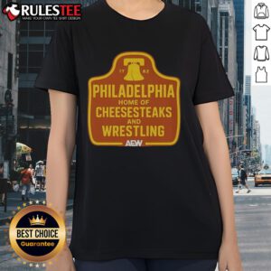 Vintage ladies tee featuring the iconic Philadelphia home of cheesesteaks and wrestling, perfect for fans and collectors.