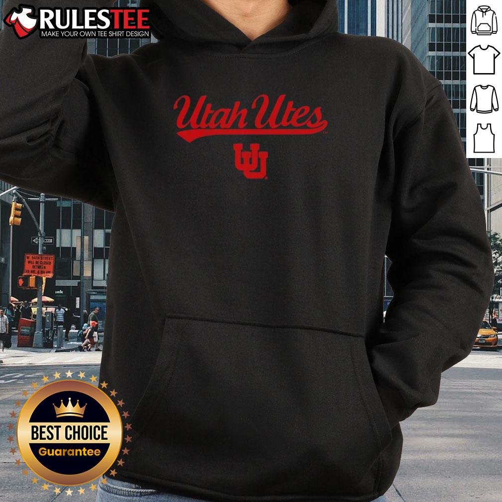 Vintage hoodie featuring the Awesome Utah Utes Football wordmark logo in bold colors and classic design.