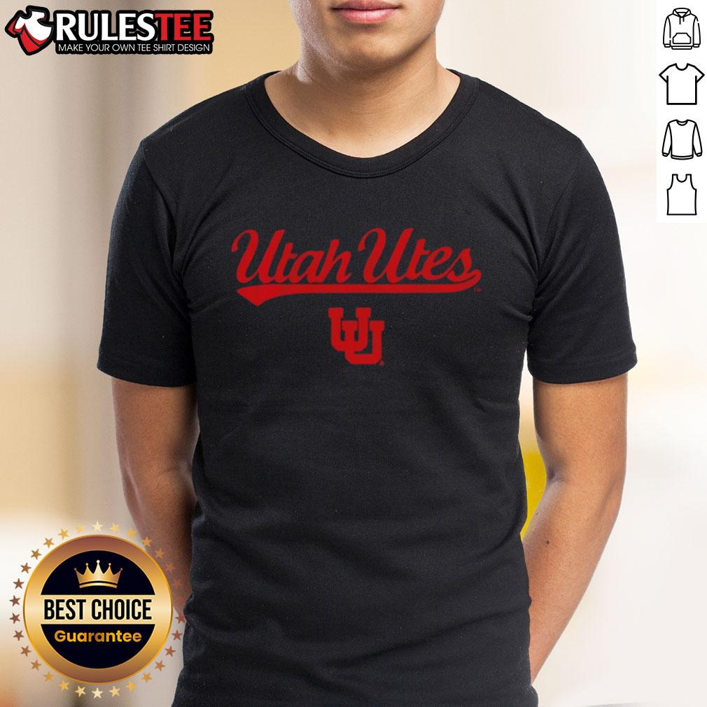 Alt Text: Vintage Utah Utes Football wordmark logo t-shirt showcasing classic design for fans and collectors.
