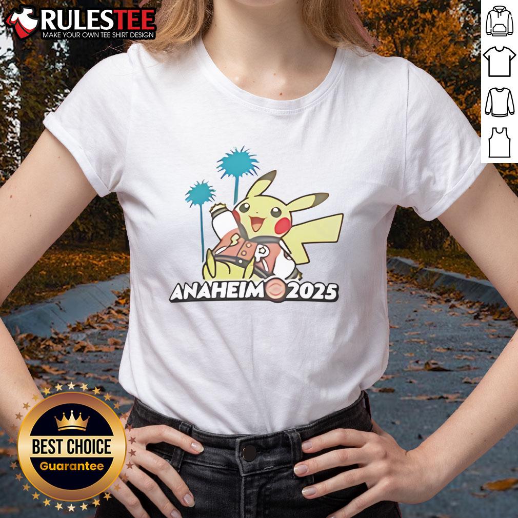 Cute Pokemon GO Anaheim 2025 ladies tee featuring vibrant designs and comfortable fit for Pokmon fans.