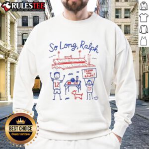Alt Text: Cute So Long Ralph Buffalo Bills art sweatshirt featuring vibrant graphics and a cozy design for fans.