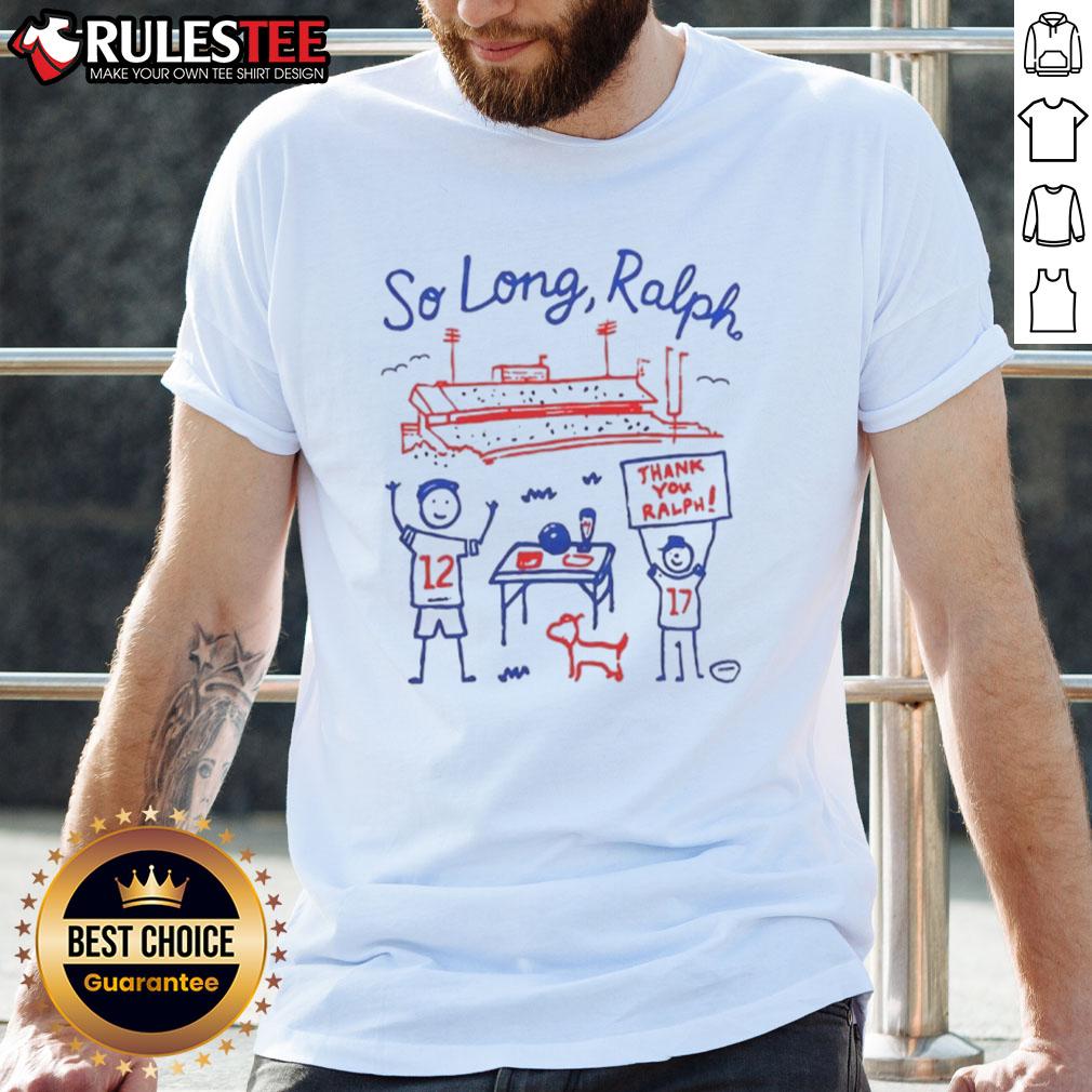 Cute So Long Ralph Buffalo Bills Art T-Shirt featuring vibrant graphics and a playful design for fans.
